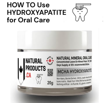 Image Howto use hydroxyapatite mineral powder naturalproducts.ca canada 