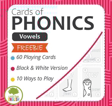 Flashcards for teaching vowel sounds