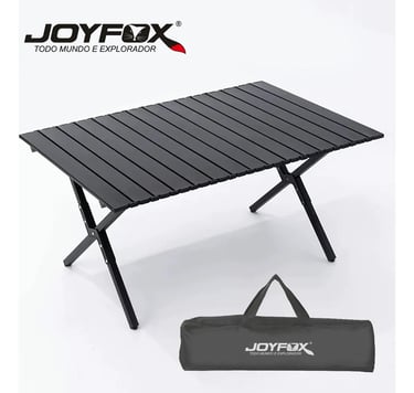 Mesa Dobrável de Camping 90x60cm (estrutura em aço)
