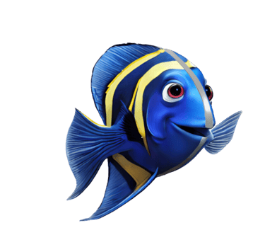 Full tang productions mascot: a blue tang