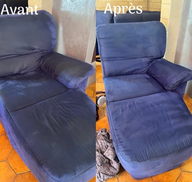 Photo canapé avant après nettoyage