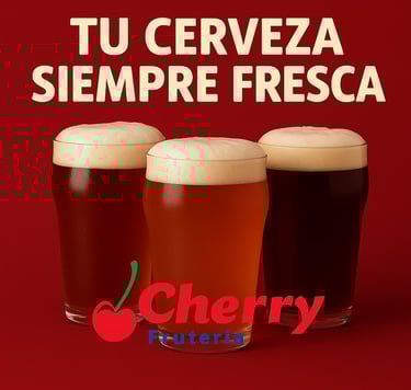 Iconos de lúpulo, malta y frutas