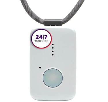 Medical Guardian MGMini — a simple, water-resistant emergency alert device for seniors.