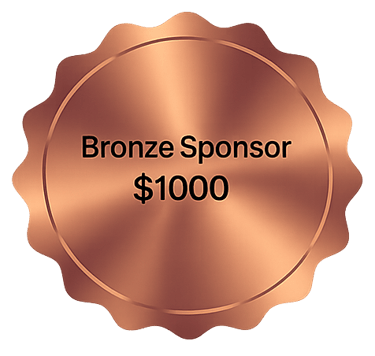 Silver Sponsor metallic seal badge showing a 2500 dollar donation tier level.