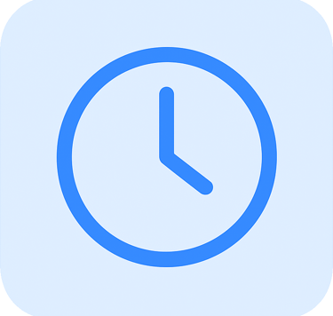 Blue clock icon
