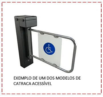 imagem catraca acessivel sinalizada