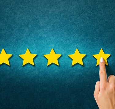 resultados y valoración del cliente, cinco estrellas