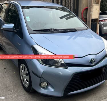 Voiture d’occasion Toyota Yaris bleue – achat de véhicule d’occasion Vincennes ExelAutos