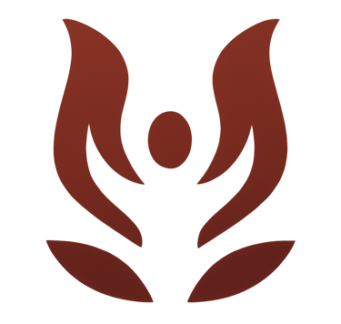 Rood logo-symbool dat relatie en connectie symboliseert.