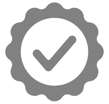 Icono de certificación con check, garantizando productos avalados por COFEPRIS
