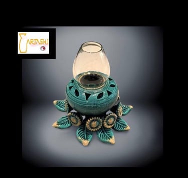 Terracotta oil lamp for Diwali