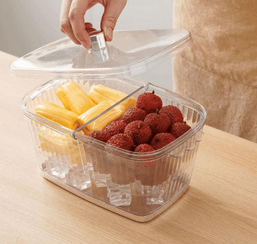 PET fridge bin with inner trays food storage wholesale