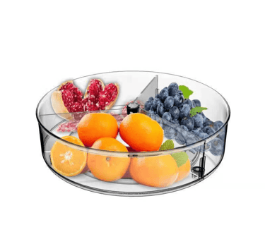 rotating PET fruit tray divider organizer wholesale
