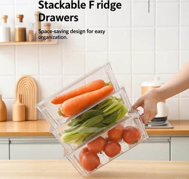 stackable PET fridge bin with lid wholesale