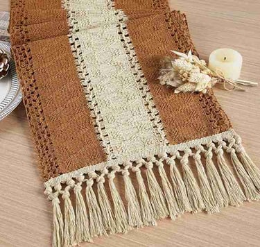 Bohemian Table Runner for Dining Room: Stylish, Eco-Friendly & Handcrafted Decor