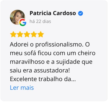 avaliação google 5 estrelas de Patricia Cardoso