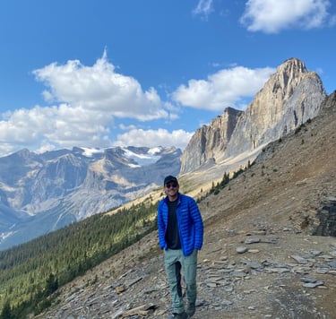 Ben Direen on a hiking tour at Emerald Lake