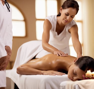 a woman in a pink dress is talking on a cell phone