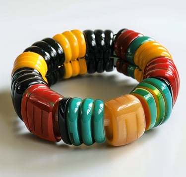 Colorful Chunky Bakelite Bracelet
