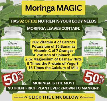 2 bottles of moringa supplements