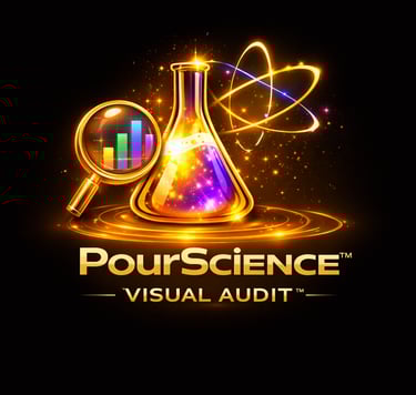 Pour Science Visual Audit tool showing how brand visibility is reviewed and improved