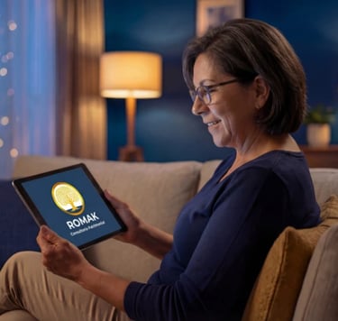 Servidora pública viendo clase online de ROMAK para proteger su pensión ISSSTE.