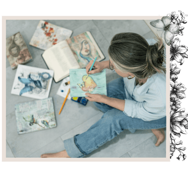 Mixed media art with Allison Orthner