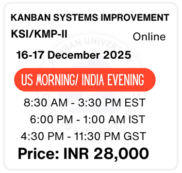 Kanban Systems Improement KSI KMP-II KMP Training Kanban University