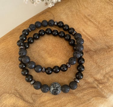 Męska bransoletka z naturalnych kamieni – sklep Monnica