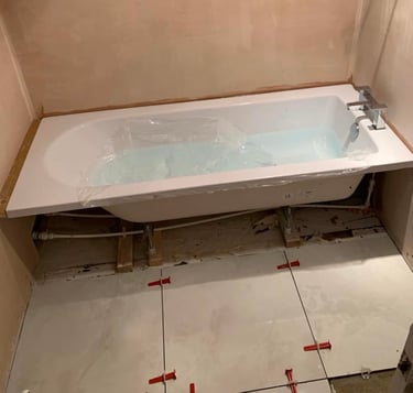 Bathroom fitting project completed by AXM Plumbing Services in Worcestershire