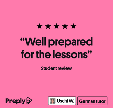 Five-star review highlighting structured, patient and supportive teaching.