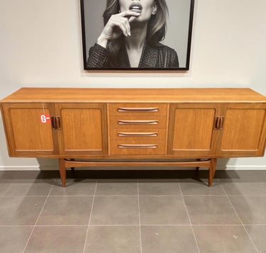 G Plan teak sideboard from the 1960s, beautifully restored, perfect for Mid-Century Modern interiors.