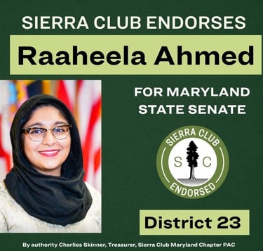 Raaheela Ahmed endorsed by Sierra Club for State Senate district 23