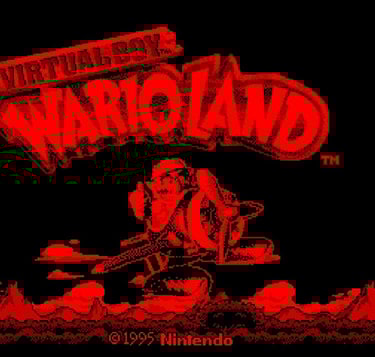 Virtual Boy Wario Land: Title Screen