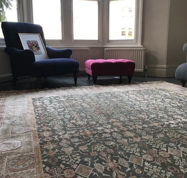 Handmade Wool and Silk Rug - The Handmade Rug Company