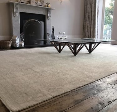 A Large Ghost Farahan rug by The Handmade Rug Company