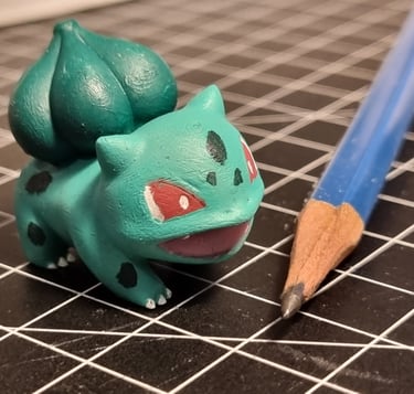 3D printed and painted Bulbasaur