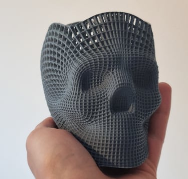 3D printed Skull pot
