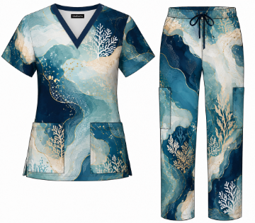 Printed scrubs