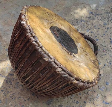 Traditional Indian Kettledrum Nagada – Large Festival Drum Played with Sticks in Temples and Cultural Events