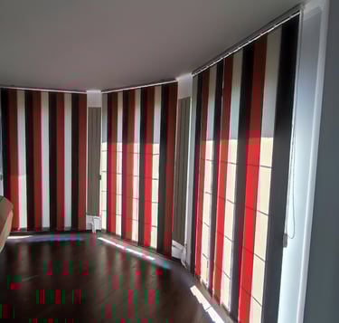 Jaluzele verticale textile montaj ferestre mari Bucuresti Sev Home