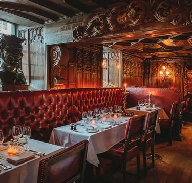 the witchery hotel, dining room