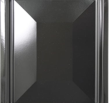 a black square shaped tray with a black square shaped tray