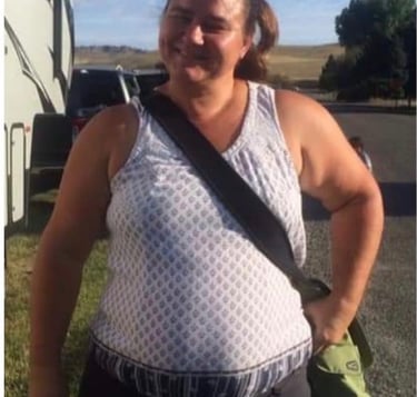 Sarina Helton, FNP at 289 lbs, her highest weight ever. 