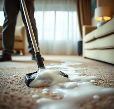 Deep cleaning a carpet