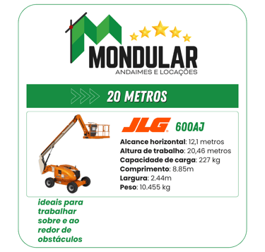 Alugar plataforma elevatória JLG MONDULAR 20m
