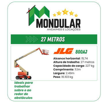 Alugar plataforma elevatória JLG MONDULAR 27m