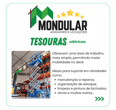 Alugar plataforma tesoura MONDULAR 