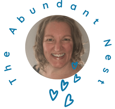 The Abundant Nest Logo with Jane's face
