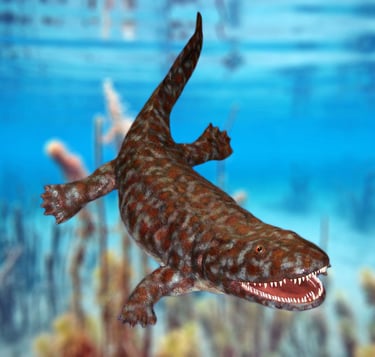 Ichthyostega , Model reconstruction By Dr. Günter Bechly ,Ichthyostega - Wikipedia